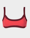 Arianna | Top Bikini Bralette Bordato - Corallo/Borgogna - donna - Raggianti