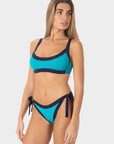 Arianna | Top Bikini Bralette Bordato - Turchese/Blu - donna - Raggianti