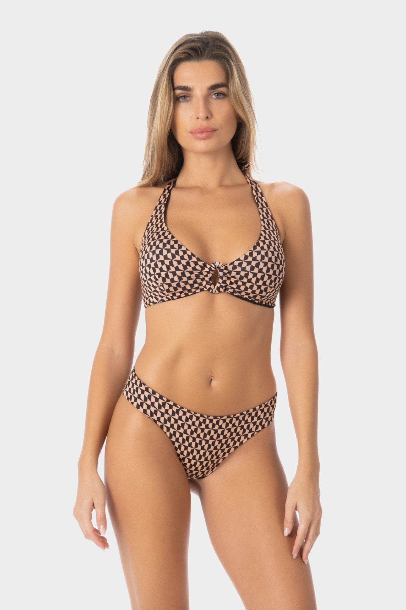Iris | Slip Bikini Regolare - Nero/Nudo - donna - Raggianti