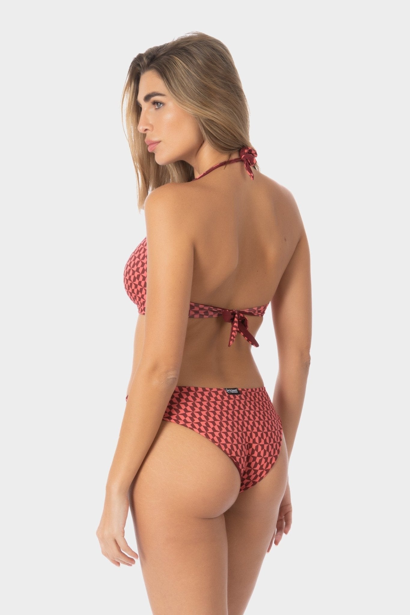 Iris | Slip Bikini Regolare - Borgogna/Corallo - donna - Raggianti