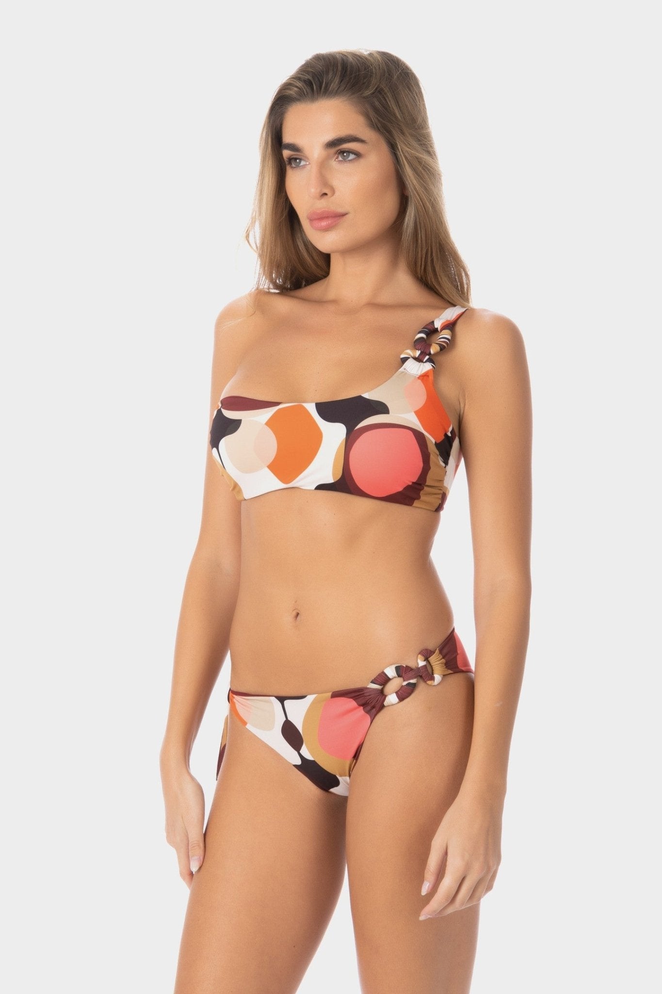 Audrey | Slip Bikini con Laccio Laterale - Burgundy - donna - Raggianti