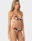 Carlotta | Top Bikini Triangolo all'Americana - Burgundy - donna - Raggianti