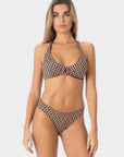 Carlotta | Top Bikini Triangolo all'Americana - Nero/Nudo - donna - Raggianti