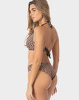 Carlotta | Top Bikini Triangolo all'Americana - Nero/Nudo - donna - Raggianti