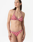 Stella | Slip Vita Bassa Bordato - Retro' Rosso - donna - Raggianti