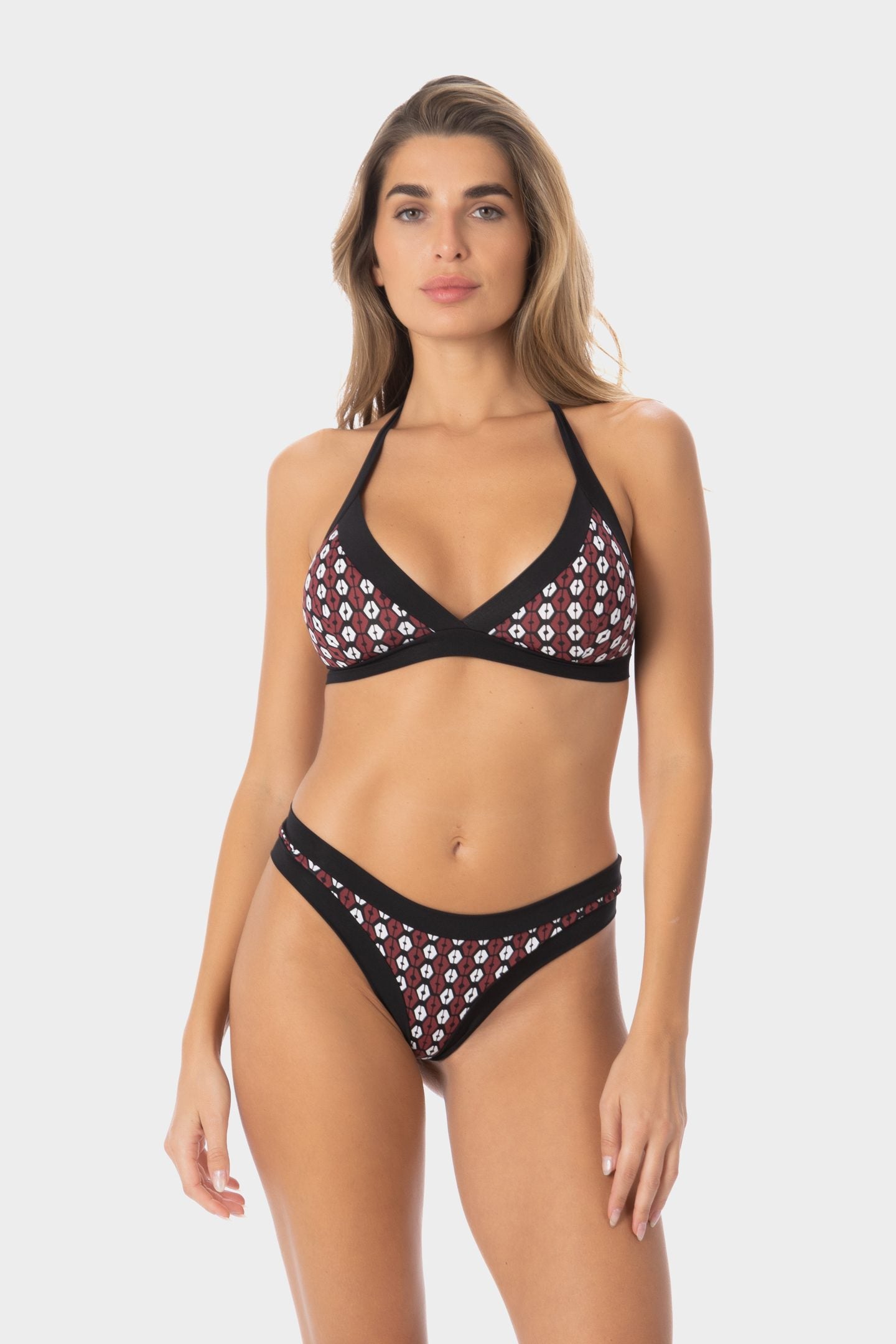 Perla | Slip Bikini a Vita Bassa Bordato - Nero - donna - Raggianti