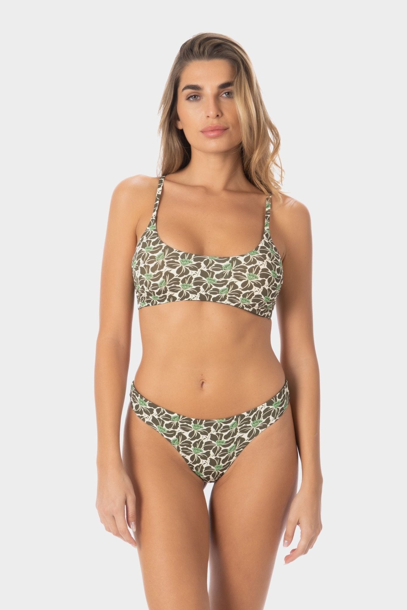 Silvia | Slip Bikini Brasiliana - Militare - donna - Raggianti