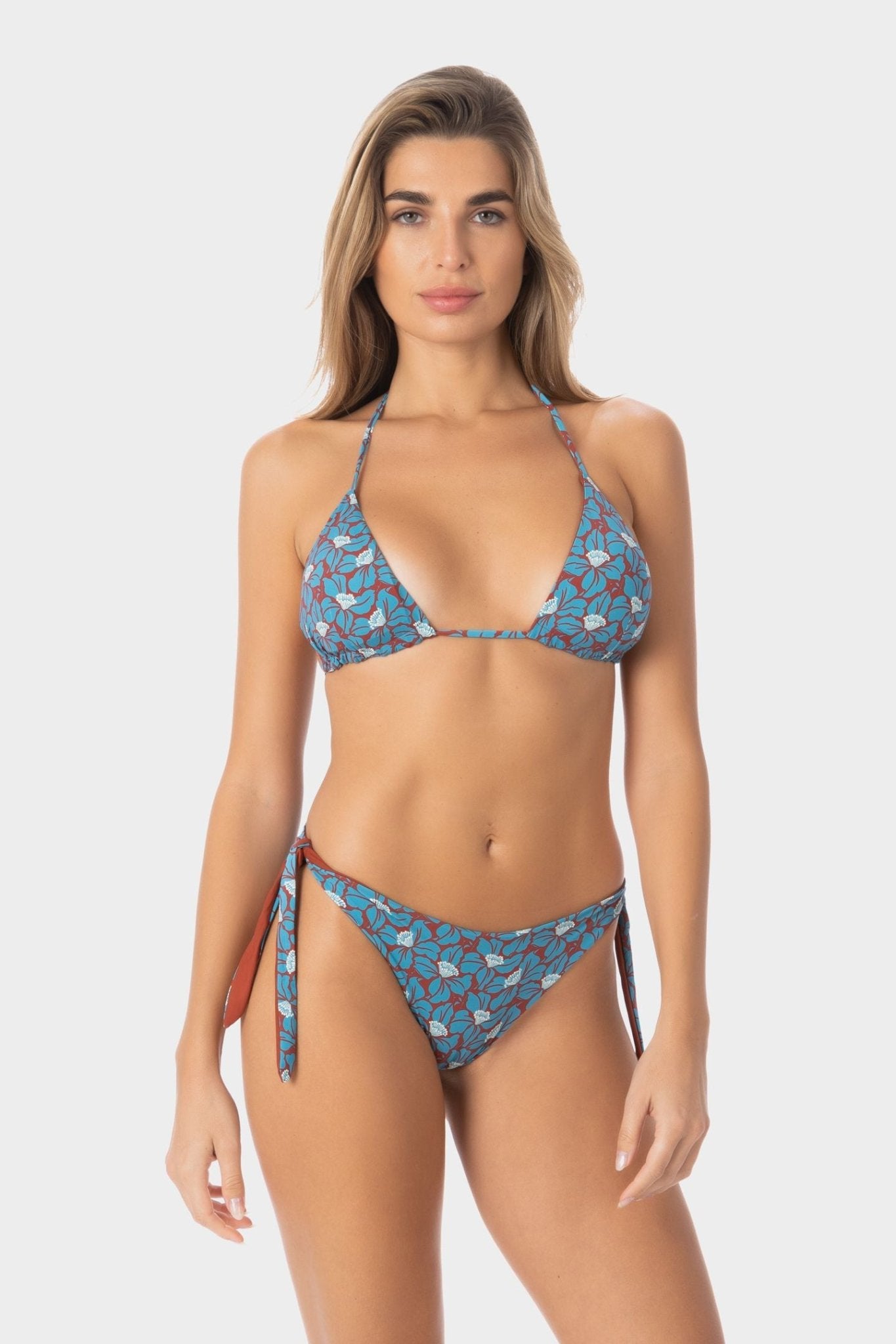 Eleonora | Slip Bikini con Laccetti - Ruggine - donna - Raggianti