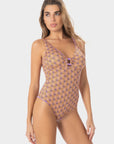 One Piece Swimwear With Cups And Ring Accessory