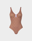 One Piece Swimwear With Cups And Ring Accessory
