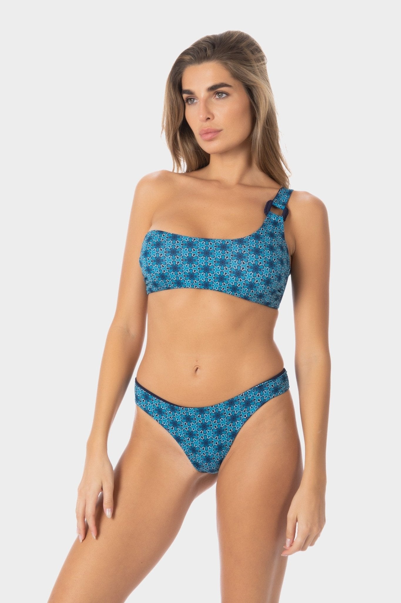 Alba | Slip Bikini Brasiliana Seventy - Blu Mare - donna - Raggianti