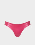 Anna | Slip Bikini Satinato a Vita Bassa Bordato - Fucsia - donna - Raggianti