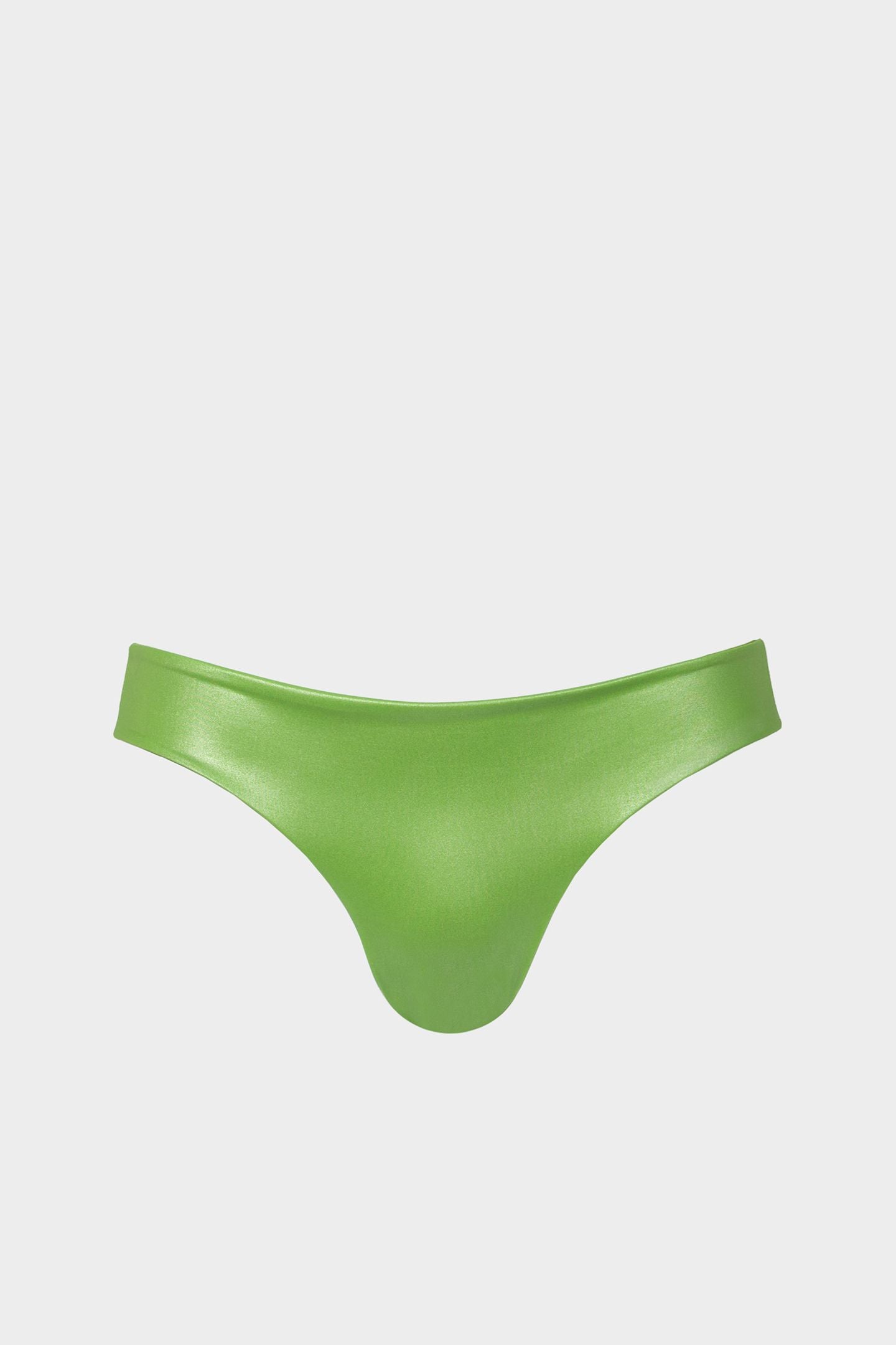 Anna | Slip Bikini Satinato a Vita Bassa Bordato - Verde - donna - Raggianti