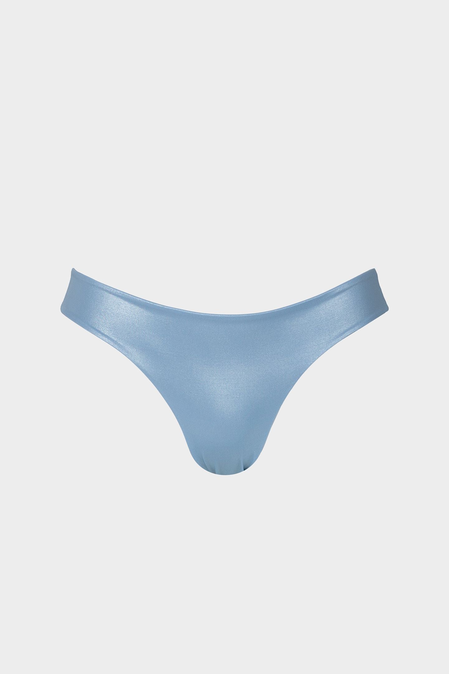 Marta | Slip Bikini Brasiliana Satinato - Blu Avio - donna - Raggianti
