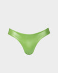 Marta | Slip Bikini Brasiliana Satinato - Verde - donna - Raggianti