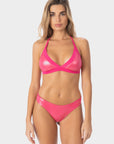 Elisa | Top Triangolo Satinato Regolabile - Fucsia - donna - Raggianti