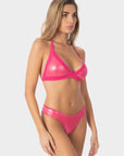 Elisa | Top Triangolo Satinato Regolabile - Fucsia - donna - Raggianti