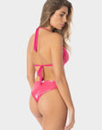 Elisa | Top Triangolo Satinato Regolabile - Fucsia - donna - Raggianti