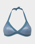 Elisa | Top Triangolo Satinato Regolabile - Blu Avio - donna - Raggianti