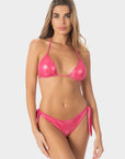 Chiara | Top Triangolo Satinato Regolabile - Fucsia - donna - Raggianti