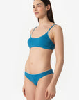 Ginevra | Slip Vita Bassa Con Ricamo - Botanic Ottanio - donna - Raggianti