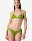 Giorgia | Slip Annodato Con Ricamo - Botonic Verde - donna - Raggianti