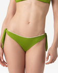 Giorgia | Slip Annodato Con Ricamo - Botonic Verde - donna - Raggianti
