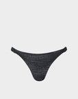 Livia | Slip Bikini Brasiliana con Laccetti in Lurex - Nero - donna - Raggianti