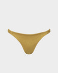 Livia | Slip Bikini Brasiliana con Laccetti in Lurex - Oro - donna - Raggianti