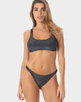 Vittoria | Slip Bikini con Laccetti in Lurex - Nero - donna - Raggianti