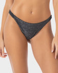 Vittoria | Slip Bikini con Laccetti in Lurex - Nero - donna - Raggianti