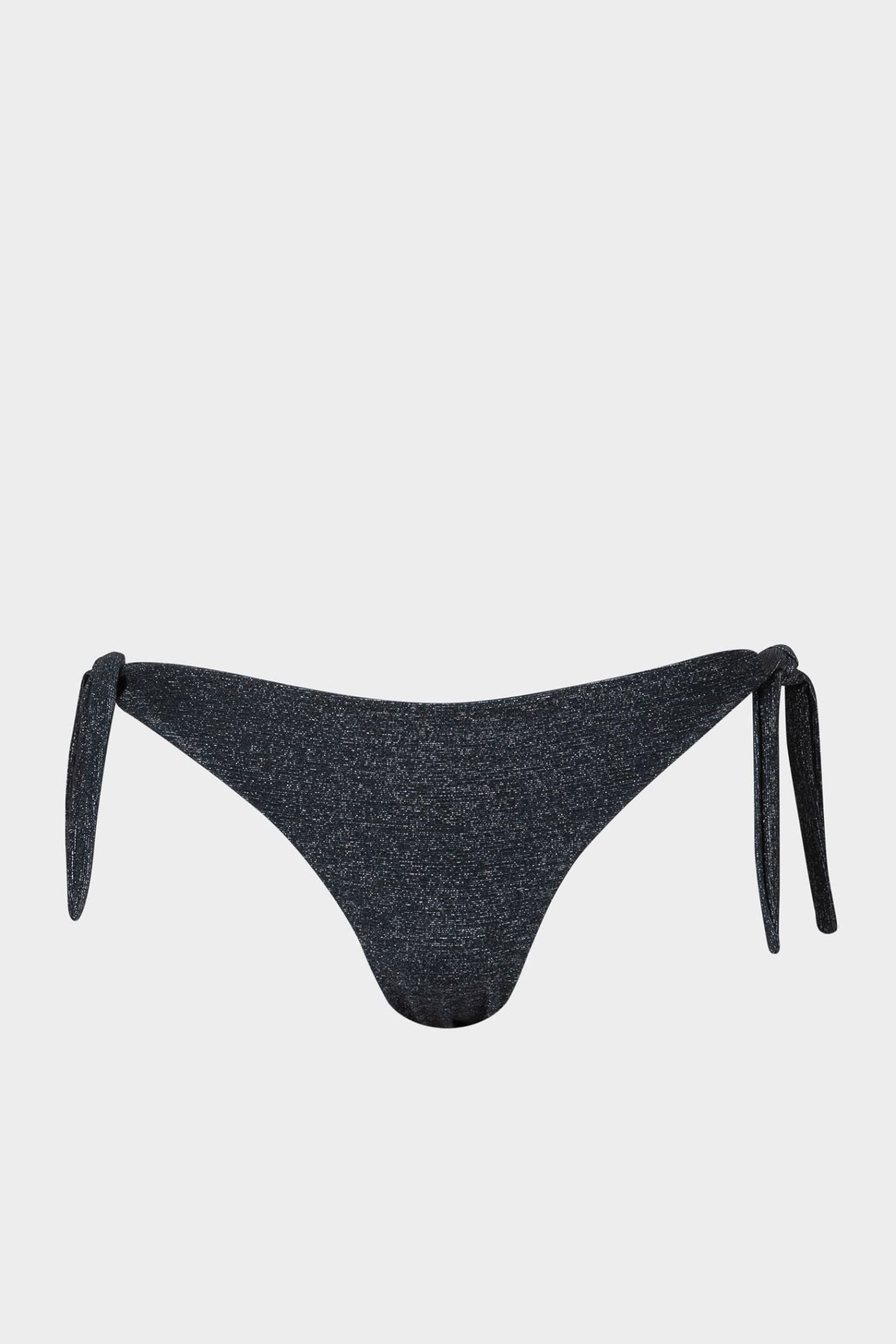 Antonella | Slip Bikini Lurex con Laccetti - Nero - donna - Raggianti