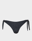 Antonella | Slip Bikini Lurex con Laccetti - Nero - donna - Raggianti