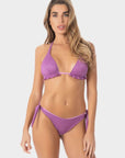 Antonella | Slip Bikini Lurex con Laccetti - Glicine - donna - Raggianti