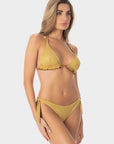 Antonella | Slip Bikini Lurex con Laccetti - Oro - donna - Raggianti