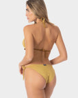 Antonella | Slip Bikini Lurex con Laccetti - Oro - donna - Raggianti