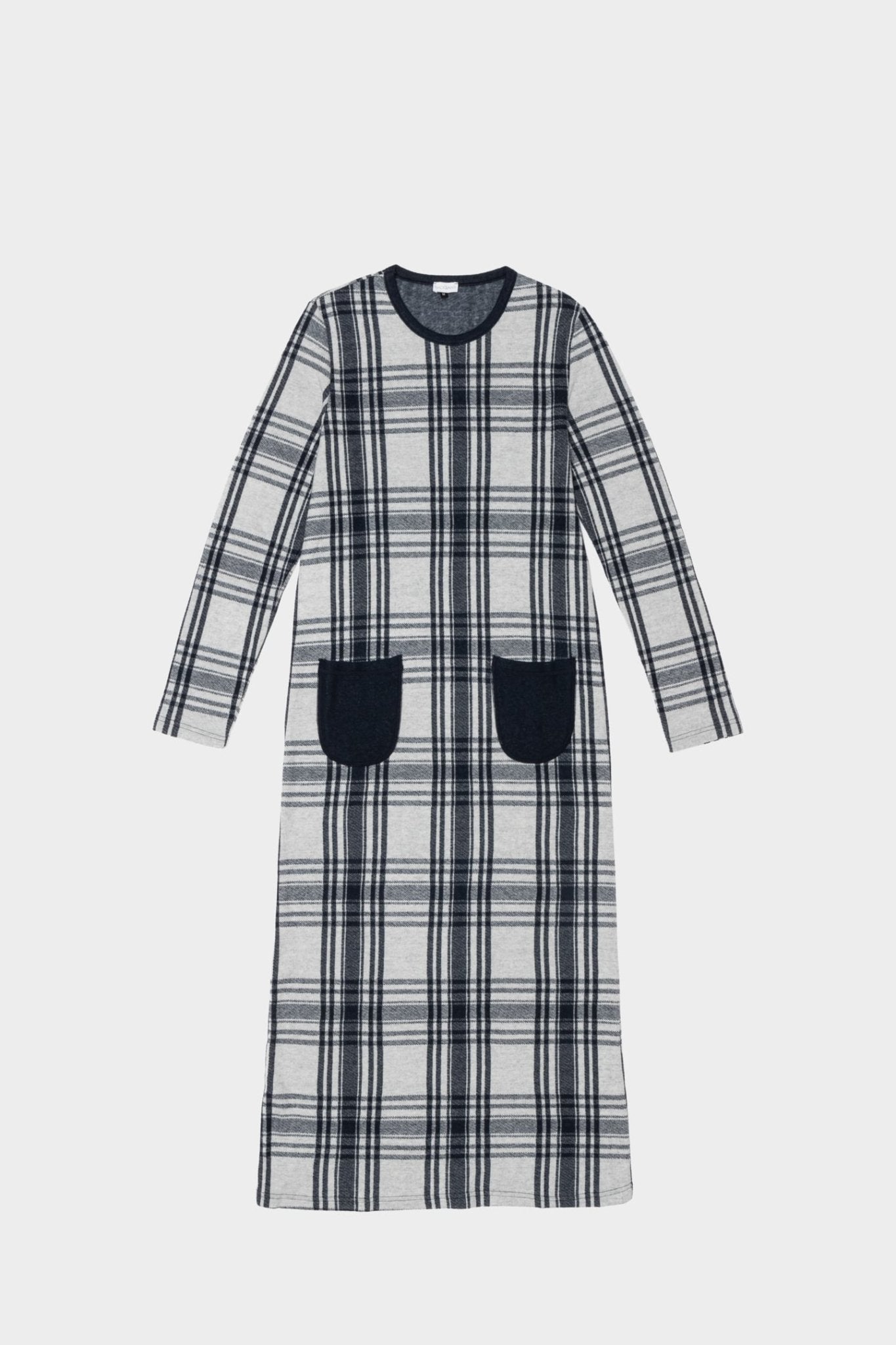 Melina | Camicia da Notte Lunga - Blu Notte a Quadri - donna - Raggianti