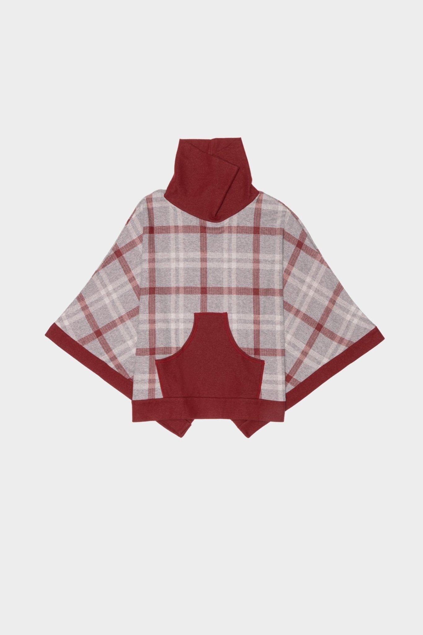 Fiorella | Poncho - Rosso Scozzese - donna - Raggianti