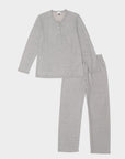 Ornella | Pigiama Lungo - Grigio Melange