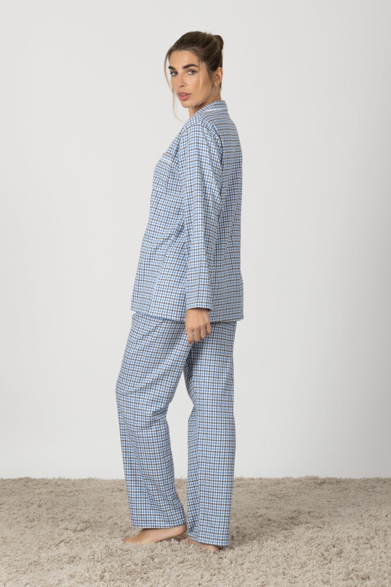 Lucia | Pigiama Camicia - Blu - donna - Raggianti