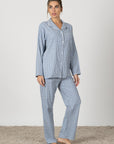 Lucia | Pigiama Camicia - Blu