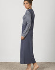 Dina | Camicia da Notte - Blu Grigio
