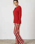Marcella | Pigiama Lungo - Rosso a Righe