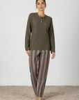 Vale | Pigiama Lungo - Verde Oliva