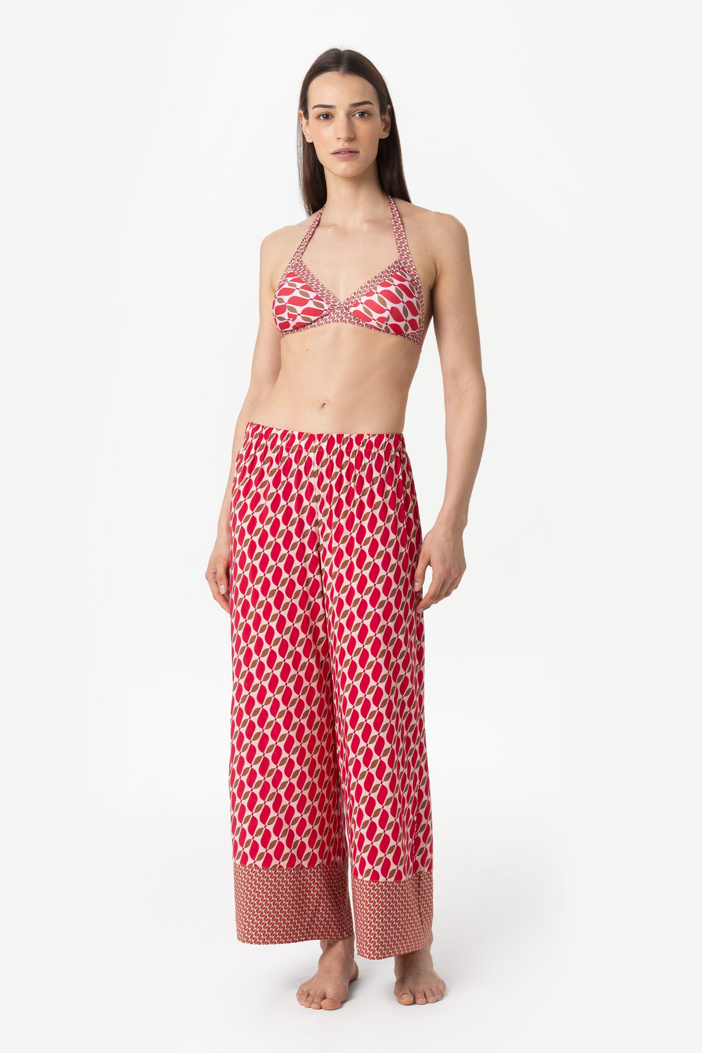 Serena | Pantalone - Retro' Rosso - donna - Raggianti