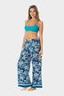 Monica | Pantaloni Resort Stampati - Blu Mare - donna - Raggianti