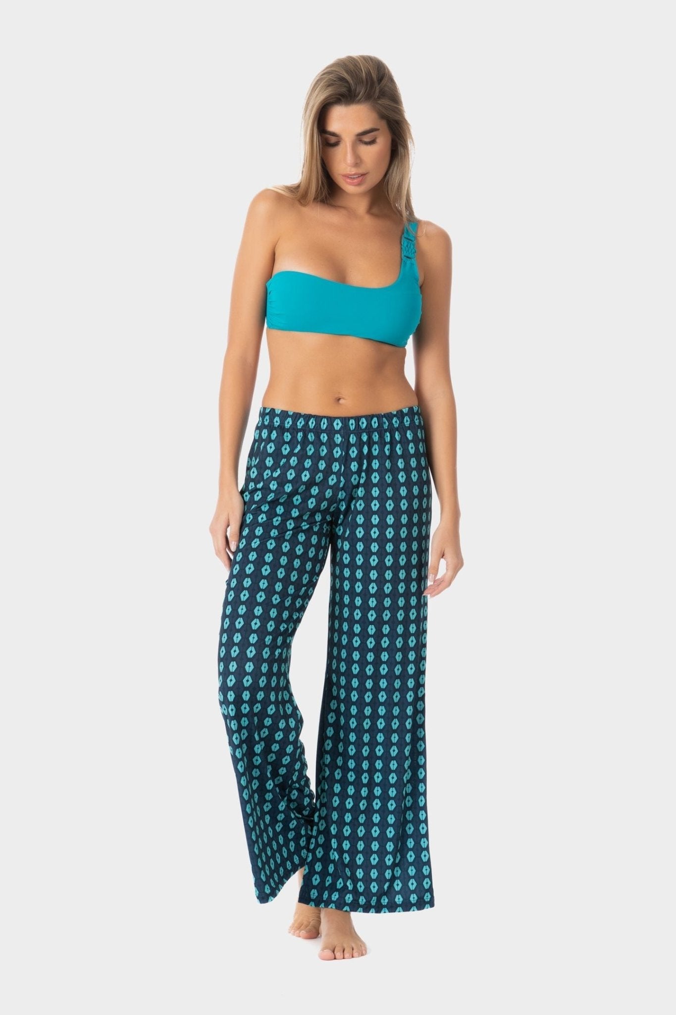 Ondina | Pantaloni Resort - Blu Mare - donna - Raggianti