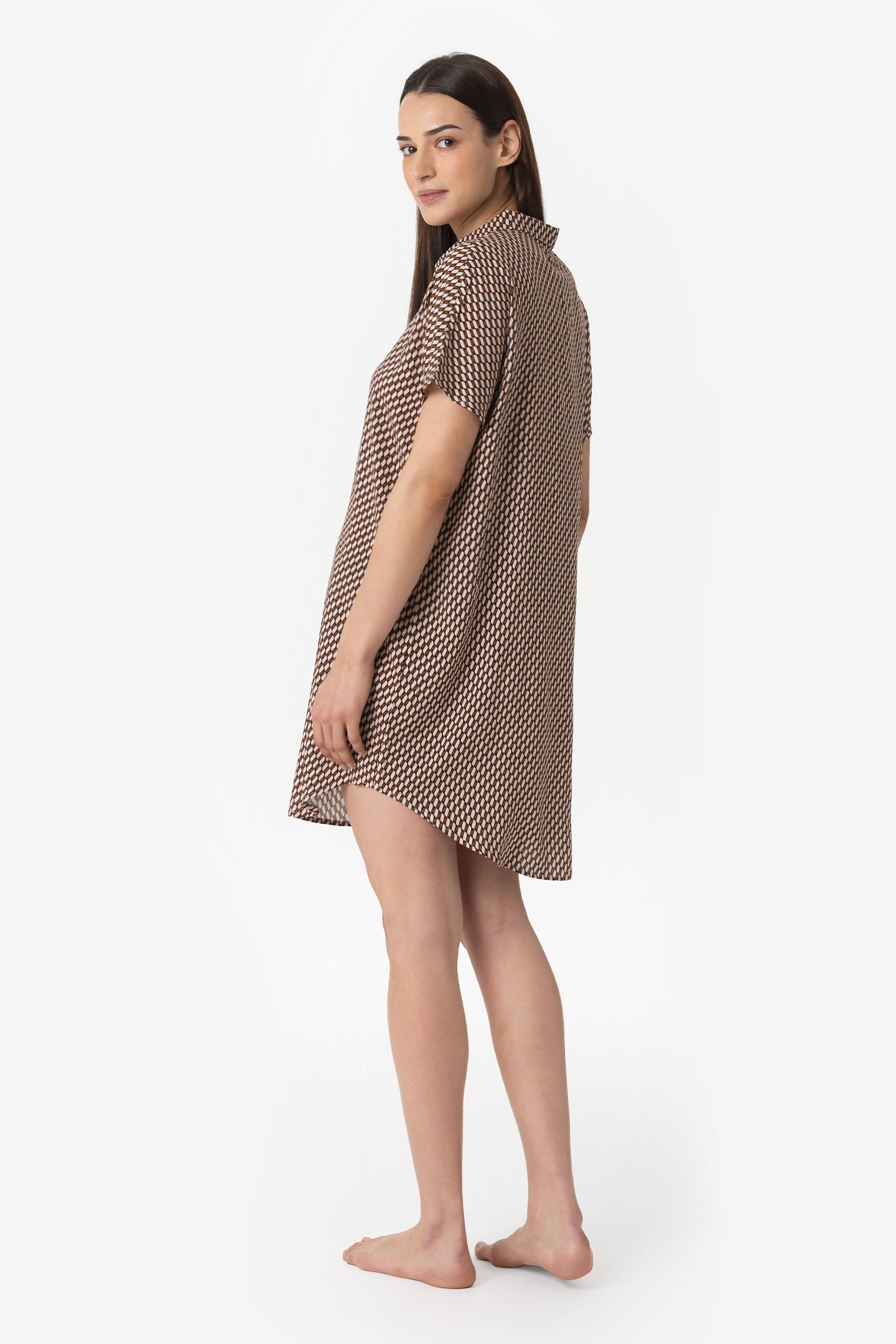 Gloria | Caftano A Polo - Retro' Nero - donna - Raggianti