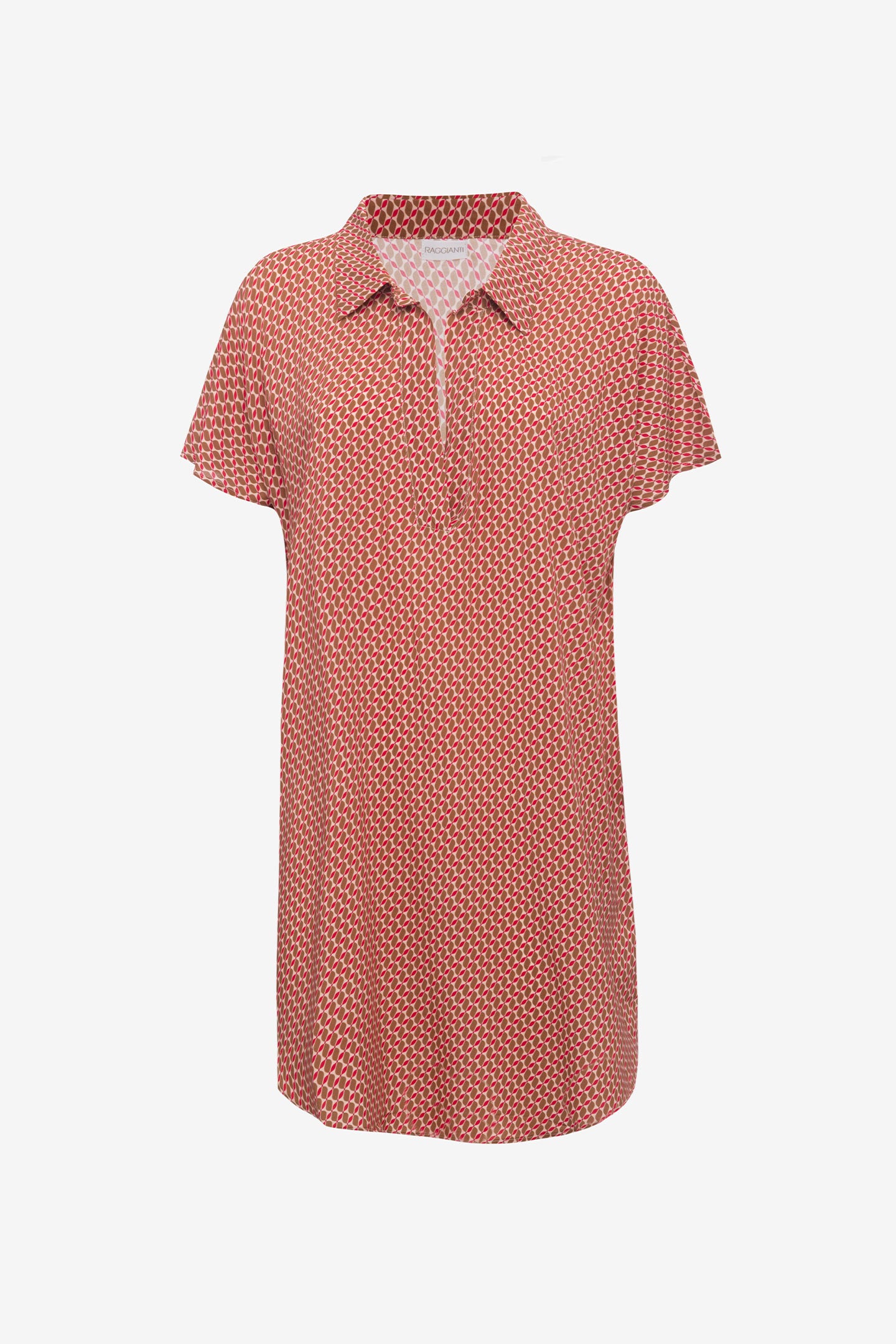 Gloria | Caftano A Polo - Retro' Rosso - donna - Raggianti