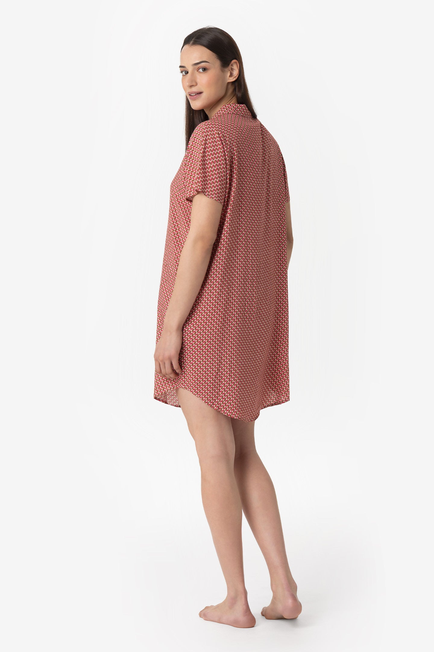 Gloria | Caftano A Polo - Retro' Rosso - donna - Raggianti